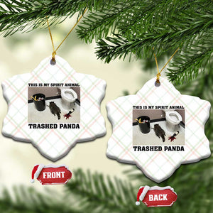 Trashed Panda Ceramic Ornament My Spirit Animal Funny Drunk Raccoon Meme TS14 Print Your Wear