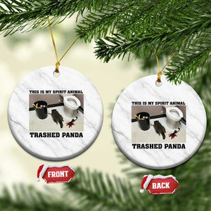 Trashed Panda Ceramic Ornament My Spirit Animal Funny Drunk Raccoon Meme TS14 1pc White Marble Print Your Wear