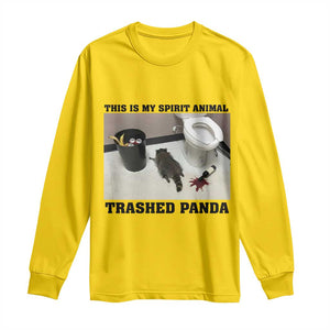 Trashed Panda Long Sleeve Shirt My Spirit Animal Funny Drunk Raccoon Meme TS14 Daisy Print Your Wear