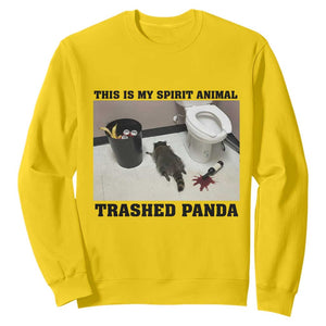 Trashed Panda Sweatshirt My Spirit Animal Funny Drunk Raccoon Meme TS14 Daisy Print Your Wear