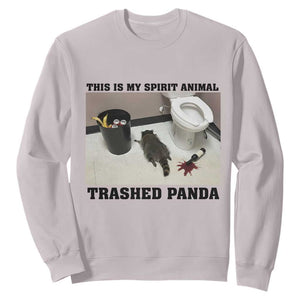 Trashed Panda Sweatshirt My Spirit Animal Funny Drunk Raccoon Meme TS14 Ice Gray Print Your Wear