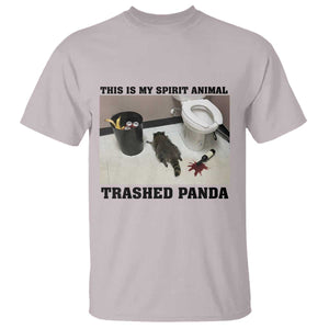 Trashed Panda T Shirt My Spirit Animal Funny Drunk Raccoon Meme TS14 Ice Gray Print Your Wear