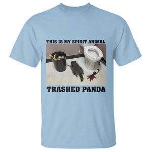 Trashed Panda T Shirt My Spirit Animal Funny Drunk Raccoon Meme TS14 Light Blue Print Your Wear