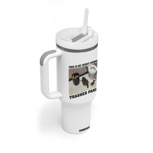 Trashed Panda Tumbler With Handle My Spirit Animal Funny Drunk Raccoon Meme TS14 Print Your Wear