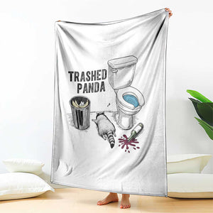 Trashed Panda Throw Blanket Funny Drunk Racoon Meme TS14 Print Your Wear