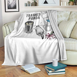 Trashed Panda Throw Blanket Funny Drunk Racoon Meme TS14 Print Your Wear