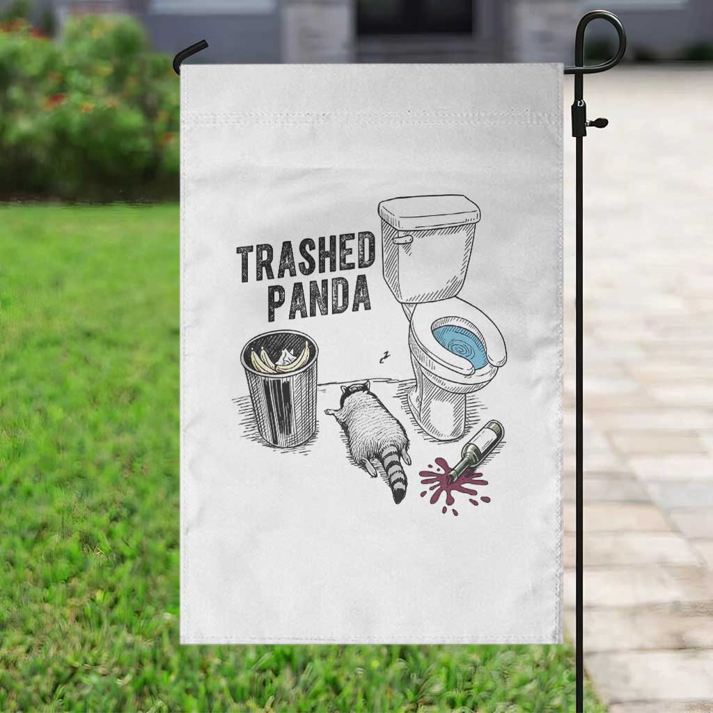 Trashed Panda Garden Flag Funny Drunk Racoon Meme TS14 Print Your Wear