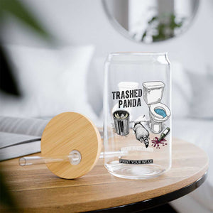 Trashed Panda Glass Can Funny Drunk Racoon Meme TS14 Print Your Wear