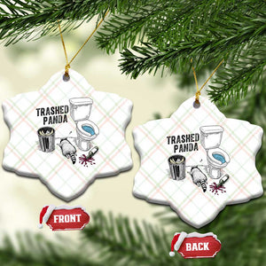 Trashed Panda Ceramic Ornament Funny Drunk Racoon Meme TS14 Print Your Wear