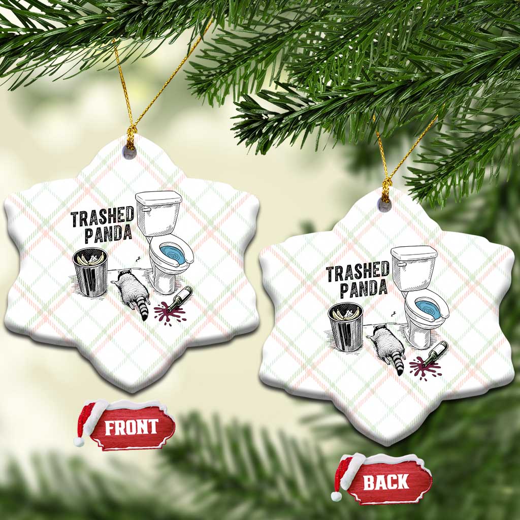 Trashed Panda Ceramic Ornament Funny Drunk Racoon Meme TS14 Print Your Wear