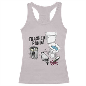 Trashed Panda Racerback Tank Top Funny Drunk Racoon Meme TS14 Ice Gray Print Your Wear
