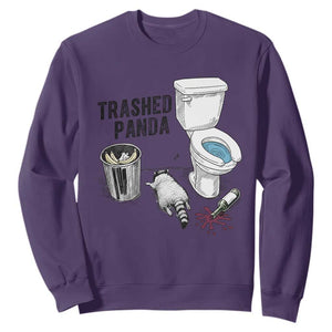 Trashed Panda Sweatshirt Funny Drunk Racoon Meme TS14 Purple Print Your Wear