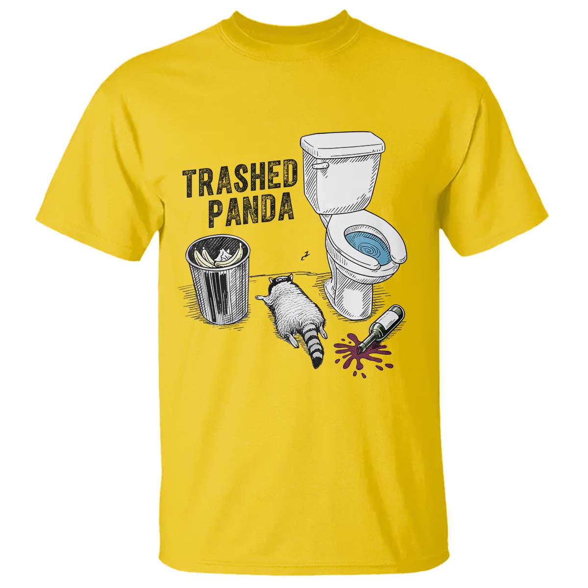 Trashed Panda T Shirt Funny Drunk Racoon Meme TS14 Daisy Print Your Wear