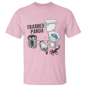 Trashed Panda T Shirt Funny Drunk Racoon Meme TS14 Light Pink Print Your Wear