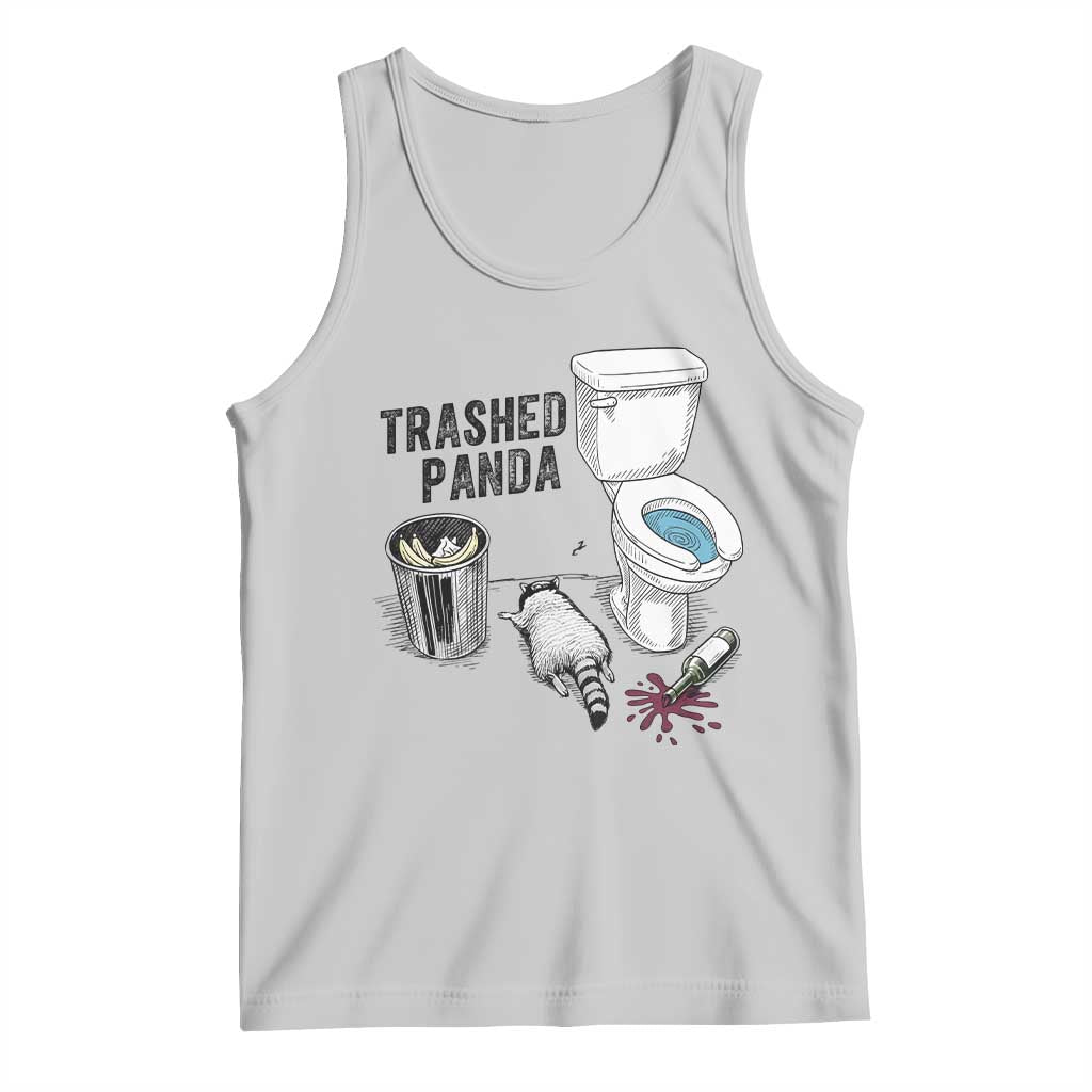 Trashed Panda Tank Top Funny Drunk Racoon Meme TS14 Ash Print Your Wear