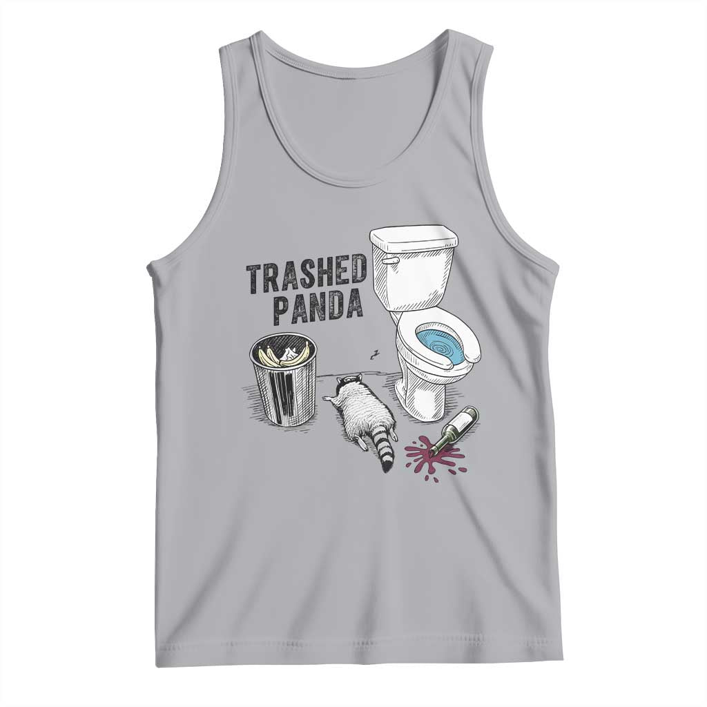 Trashed Panda Tank Top Funny Drunk Racoon Meme TS14 Athletic Heather Print Your Wear