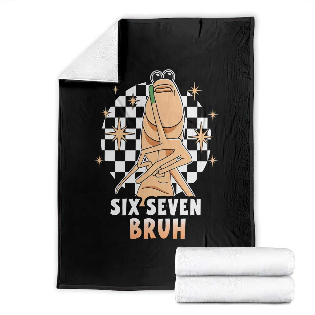 Marcus The Worm Meme Throw Blanket 67 Six Seven Gen Z Humor TS14 Black Print Your Wear