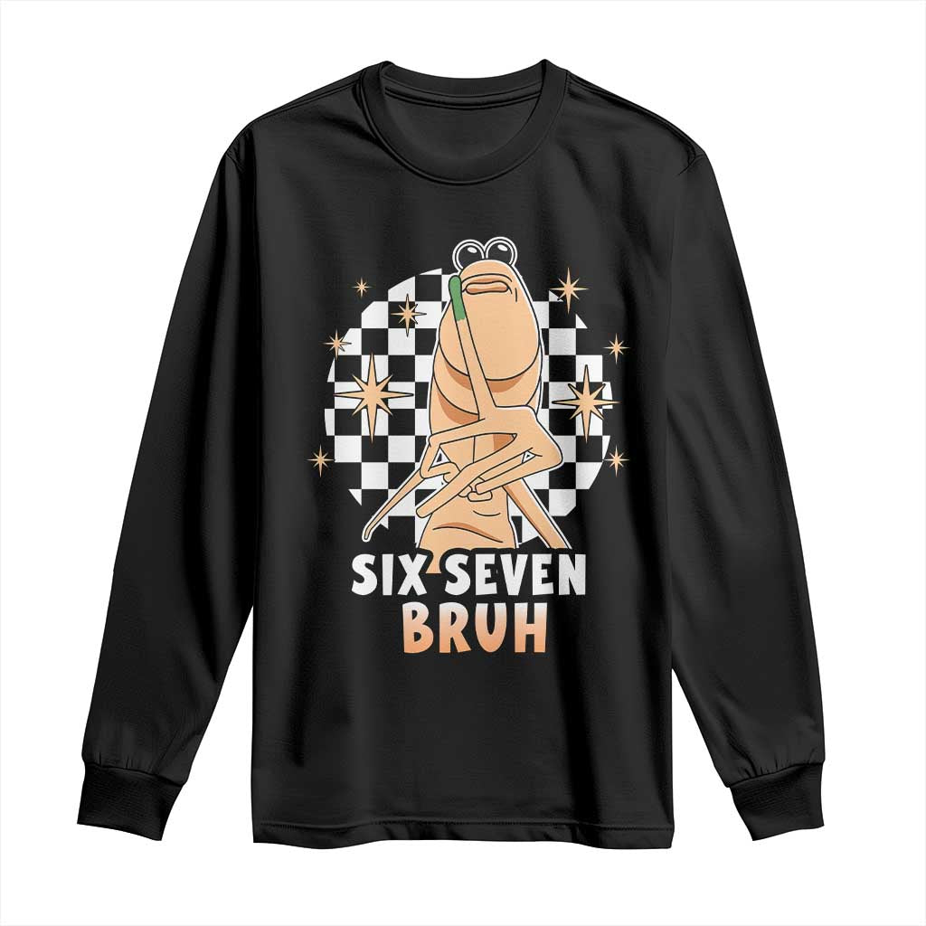 Marcus The Worm Meme Long Sleeve Shirt 67 Six Seven Gen Z Humor TS14 Black Print Your Wear