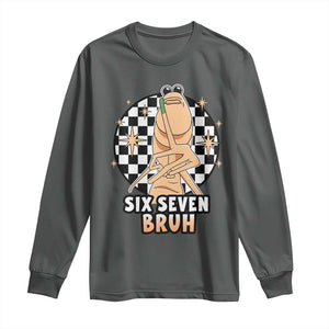 Marcus The Worm Meme Long Sleeve Shirt 67 Six Seven Gen Z Humor TS14 Dark Heather Print Your Wear