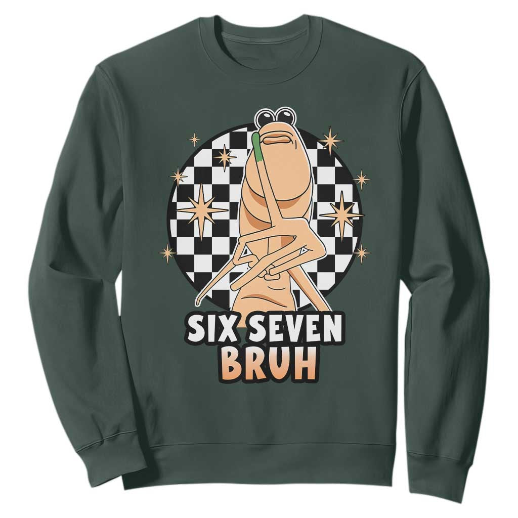 Marcus The Worm Meme Sweatshirt 67 Six Seven Gen Z Humor TS14 Dark Forest Green Print Your Wear