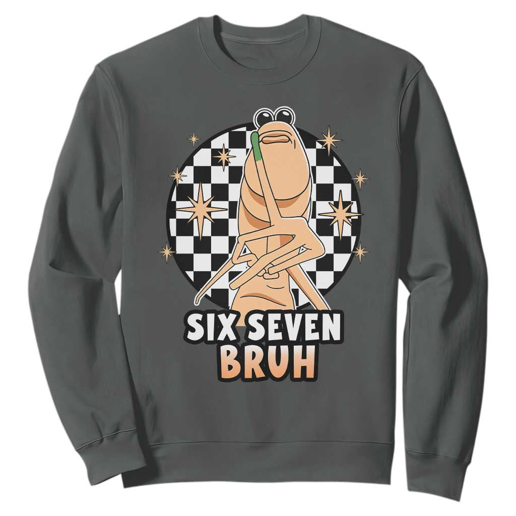 Marcus The Worm Meme Sweatshirt 67 Six Seven Gen Z Humor TS14 Dark Heather Print Your Wear