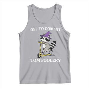 Funny Raccoon Scooter Meme Tank Top Off To Commit Tom Foolery TS14 Athletic Heather Print Your Wear