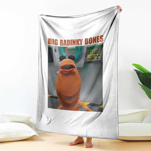 Marcus The Worm Meme Throw Blanket Big Badinky Bones TS14 Print Your Wear