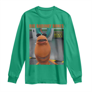 Marcus The Worm Meme Long Sleeve Shirt - Big Badinky Bones Viral Humor Tee TS14 Irish Green Print Your Wear