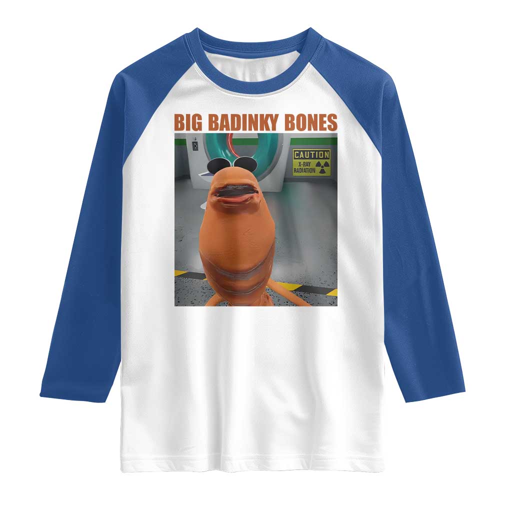 Marcus The Worm Meme Raglan Shirt Big Badinky Bones TS14 White Royal Print Your Wear