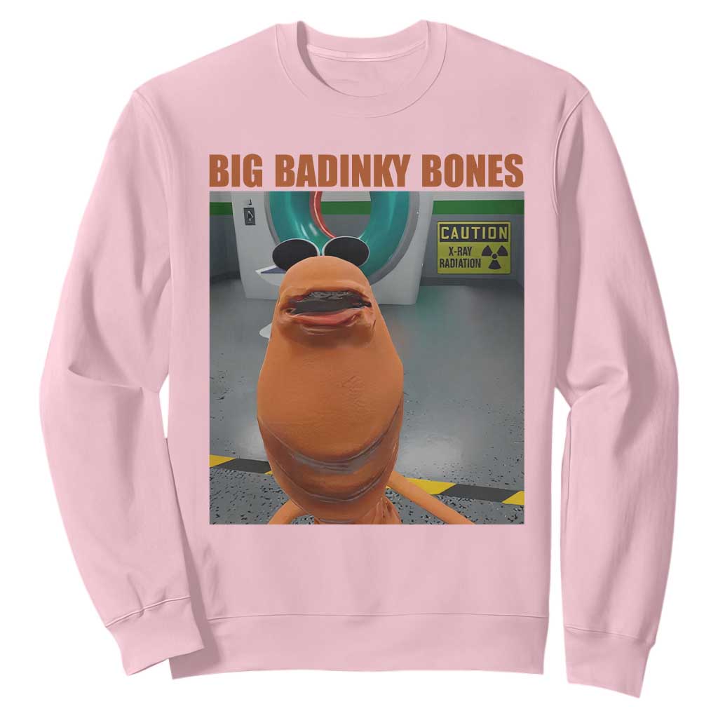 Marcus The Worm Meme Sweatshirt Big Badinky Bones TS14 Light Pink Print Your Wear