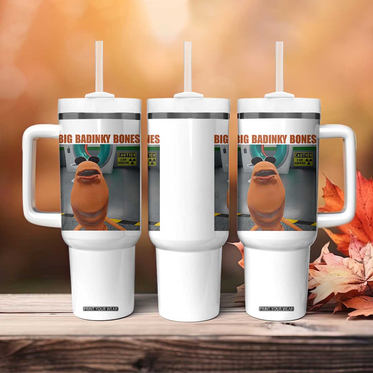 Marcus The Worm Meme Tumbler With Handle Big Badinky Bones TS14 Print Your Wear