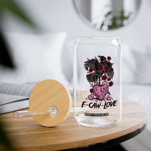 F Caw Love Glass Can Funny Anti Valentines Day Gothic Bird Meme TS14 Print Your Wear