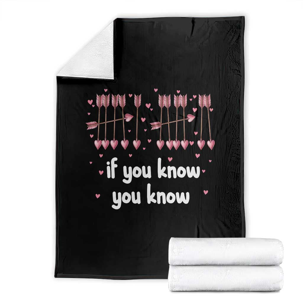 67 Valetines Meme Throw Blanket Funny Six Seven If You Know TS14 Black Print Your Wear