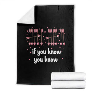 67 Valetines Meme Throw Blanket Funny Six Seven If You Know TS14 Black Print Your Wear