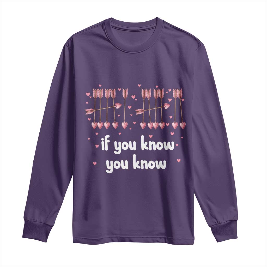 67 Valetines Meme Long Sleeve Shirt Funny Six Seven If You Know TS14 Purple Print Your Wear