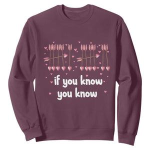 67 Valetines Meme Sweatshirt Funny Six Seven If You Know TS14 Maroon Print Your Wear