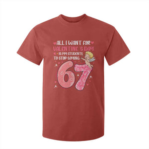 67 Valetines Meme T Shirt For Kid Funny Teacher Sayings Six Seven TS14 Red Print Your Wear