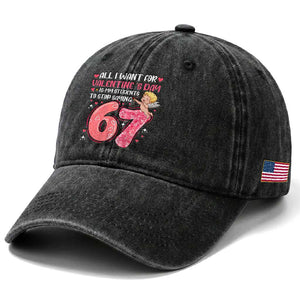 67 Valetines Meme Washed Cotton Baseball Cap Funny Teacher Sayings Six Seven TS14 Print Your Wear