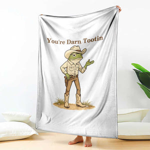 You're Darn Tootin Throw Blanket Funny Cowboy Frog Meme TS14 Print Your Wear