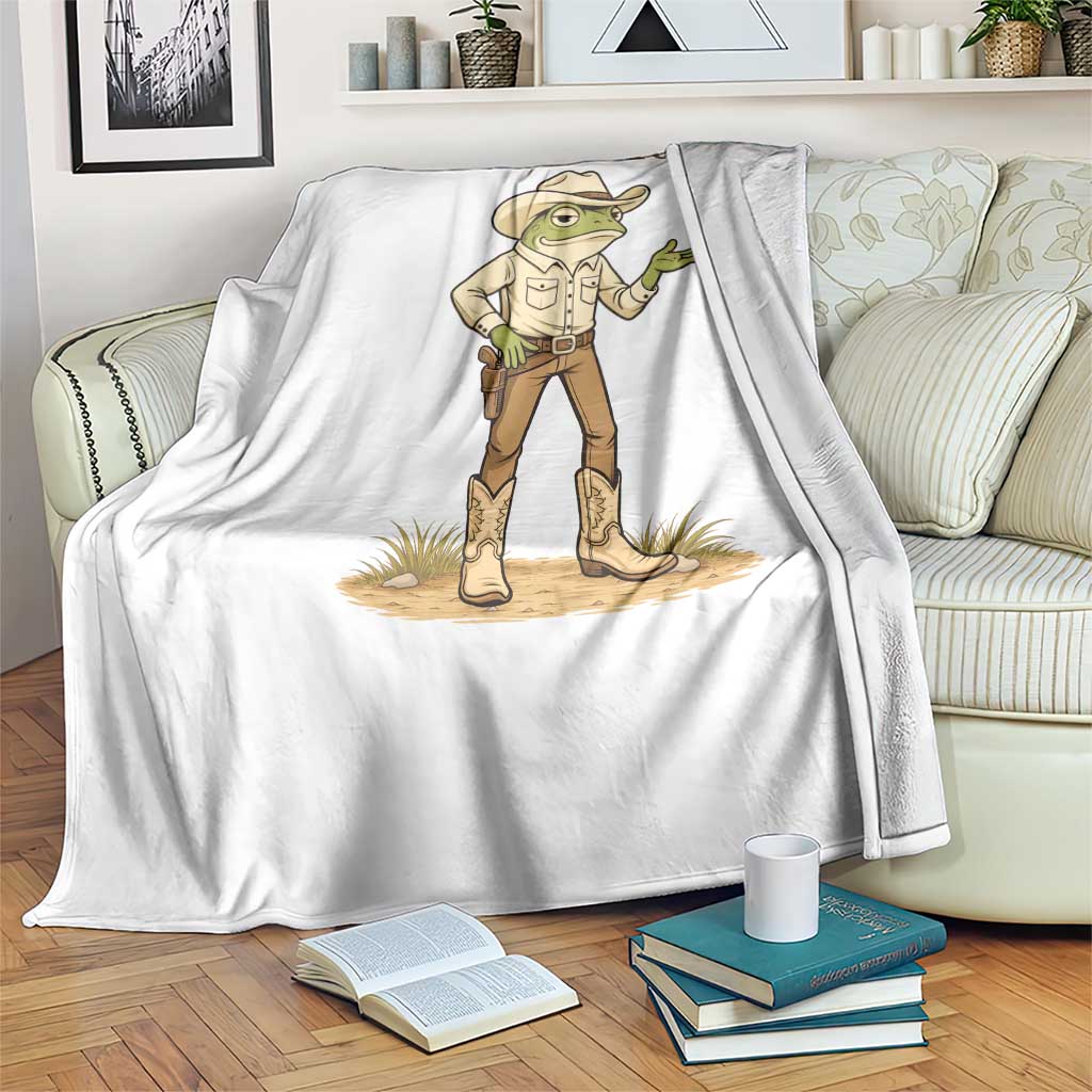 You're Darn Tootin Throw Blanket Funny Cowboy Frog Meme TS14 Print Your Wear