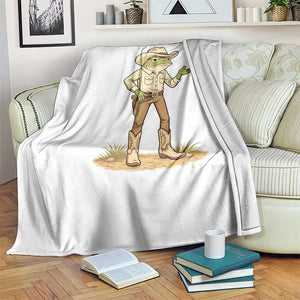 You're Darn Tootin Throw Blanket Funny Cowboy Frog Meme TS14 Print Your Wear