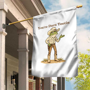 You're Darn Tootin Garden Flag Funny Cowboy Frog Meme TS14 Print Your Wear