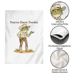 You're Darn Tootin Garden Flag Funny Cowboy Frog Meme TS14 Print Your Wear