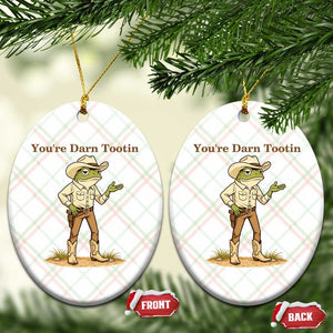 You're Darn Tootin Ceramic Ornament Funny Cowboy Frog Meme TS14 Print Your Wear