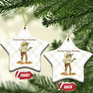 You're Darn Tootin Ceramic Ornament Funny Cowboy Frog Meme TS14 Print Your Wear