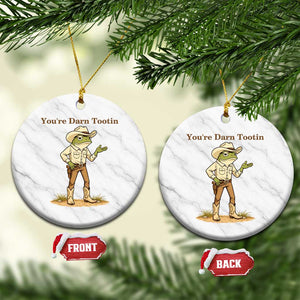 You're Darn Tootin Ceramic Ornament Funny Cowboy Frog Meme TS14 1pc White Marble Print Your Wear