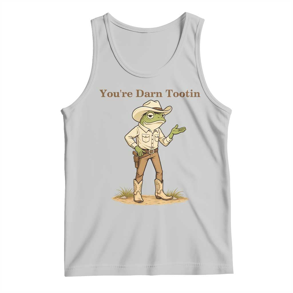 You're Darn Tootin Tank Top Funny Cowboy Frog Meme TS14 Ash Print Your Wear