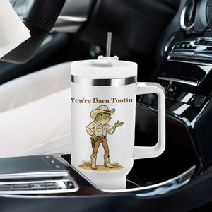 You're Darn Tootin Tumbler With Handle Funny Cowboy Frog Meme TS14 Print Your Wear