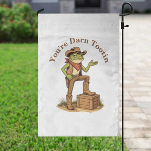 You're Darn Tootin Garden Flag Funny Cowboy Frog Sarcastic Meme TS14 Print Your Wear