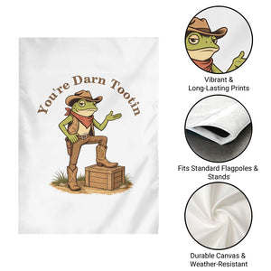 You're Darn Tootin Garden Flag Funny Cowboy Frog Sarcastic Meme TS14 Print Your Wear